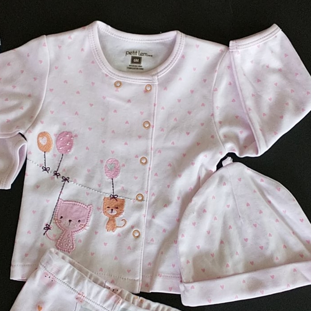 5 Piece Set Baby Girl Outfit Size 6 Months - Picture 3 of 7